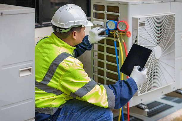 Professional Hvac technician working in China Spring, TX